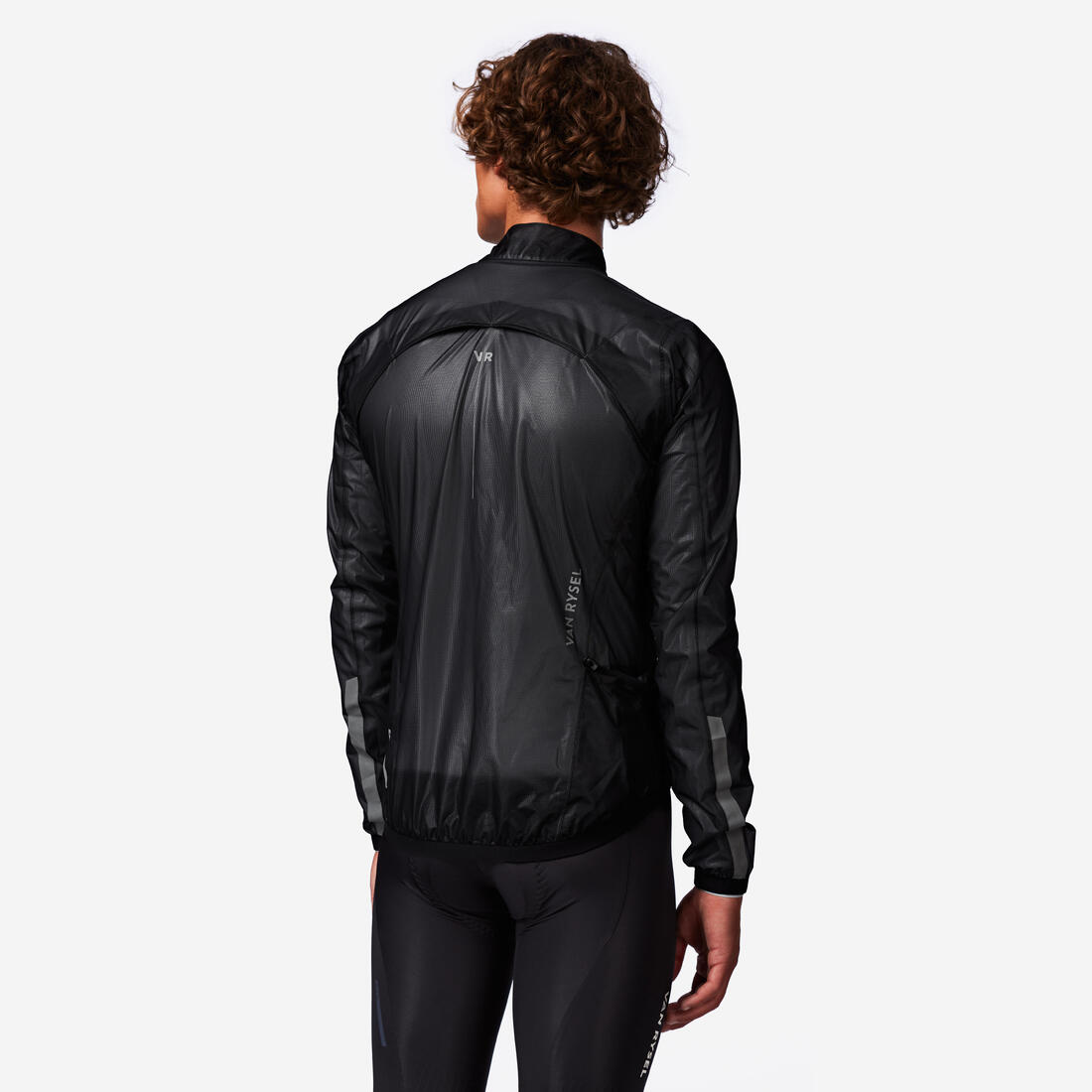 Veste de pluie de vélo de route manches longues homme, RCR ultralight noir
