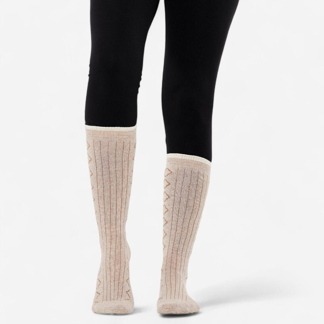 CHAUSSETTES MEDITATION LAINE MERINOS BEIGE