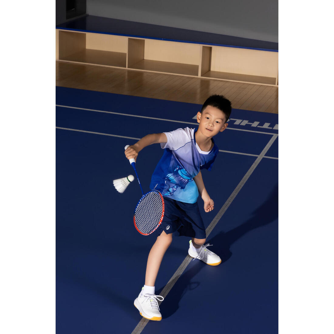 Raquette de Badminton Enfant en Aluminium 90 g BR100 - Bleu/Rouge