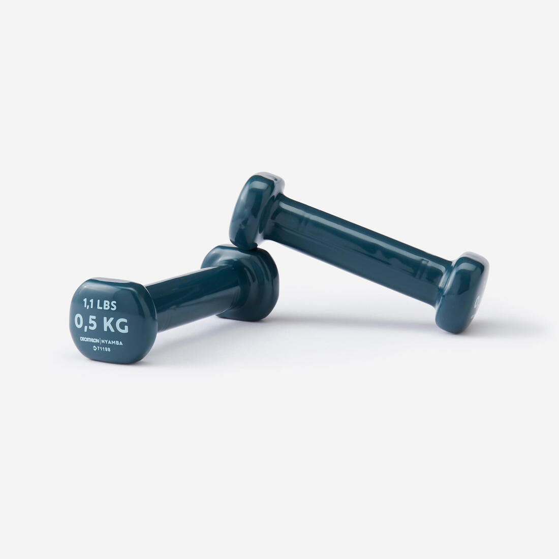 Paire d'haltères fitness 2*0,5 kg, fonte à 80% recyclée, bleu marine