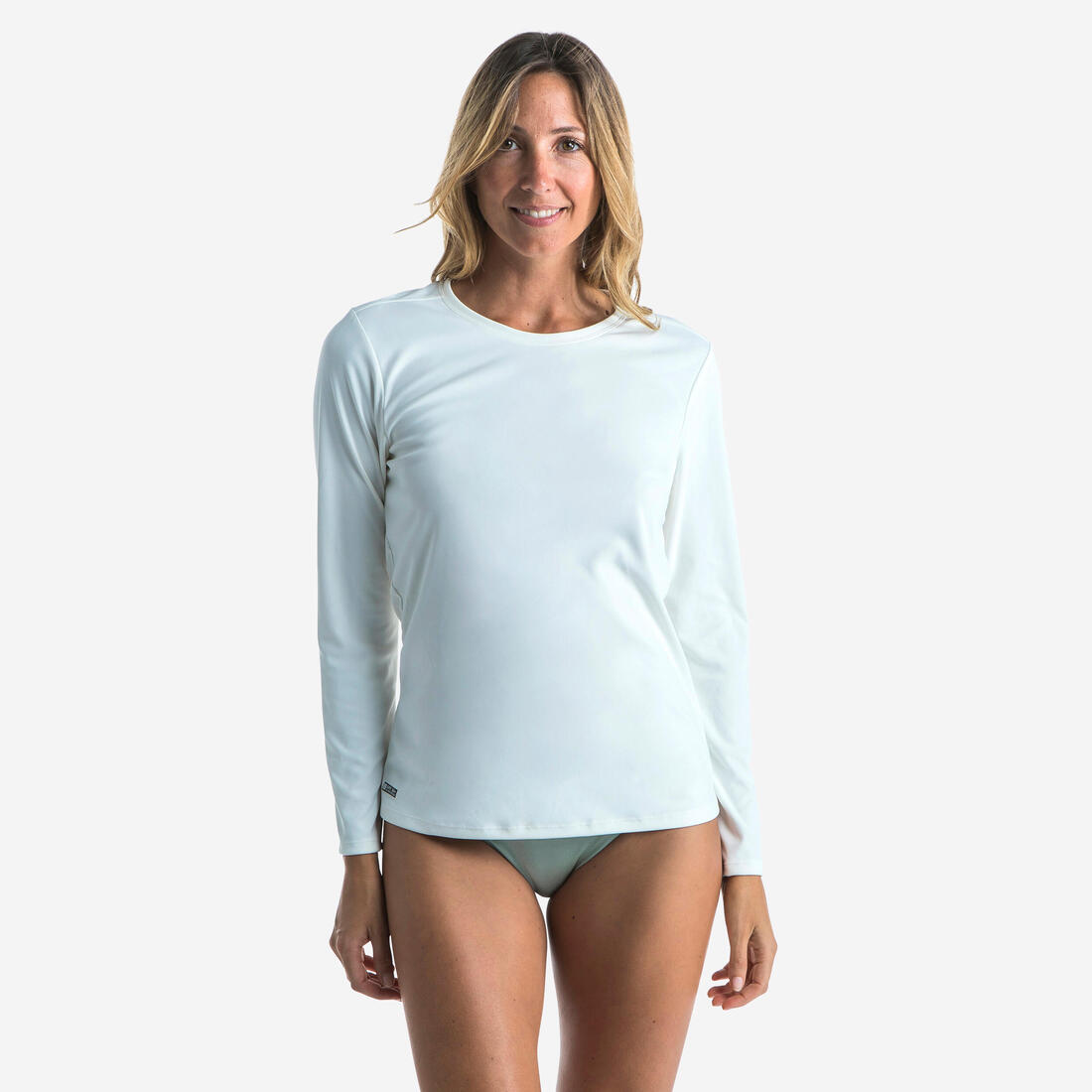 Tee shirt anti uv surf malou manches longues femme greige (sans teinture)