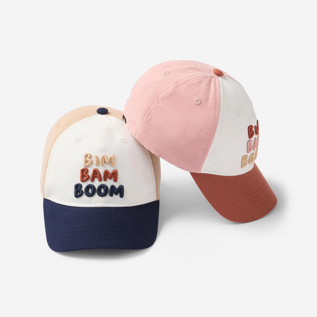 Casquette multisport ajustable bébé mixte, Rose blanc terracotta