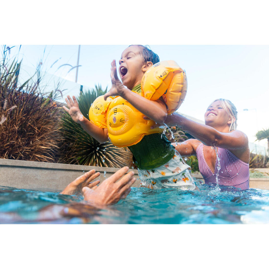 Brassards De Piscine Evolutif Enfant - Tiswim print savane