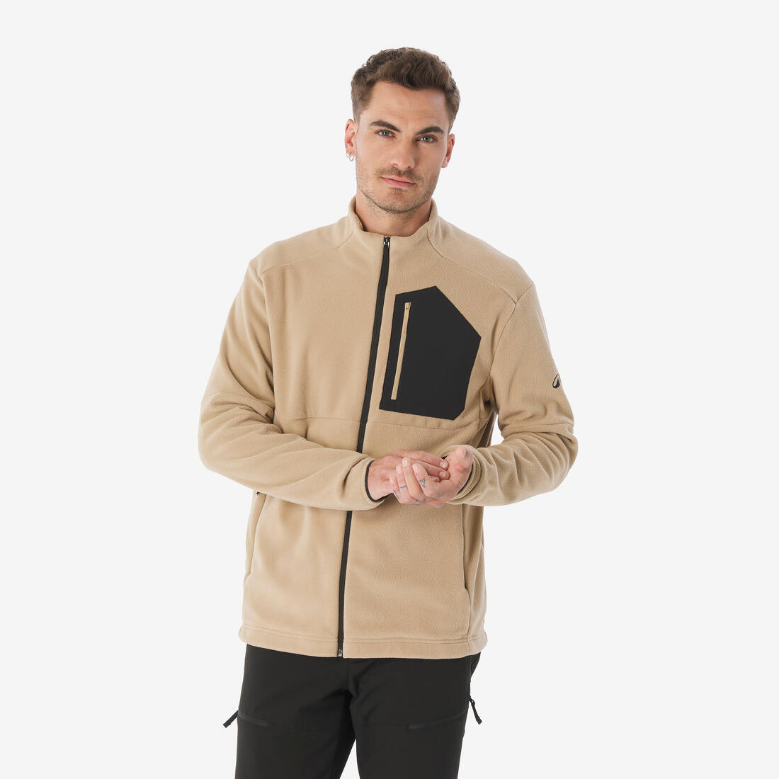 Polaire de randonnée montagne homme, MH500 full zip pocket
