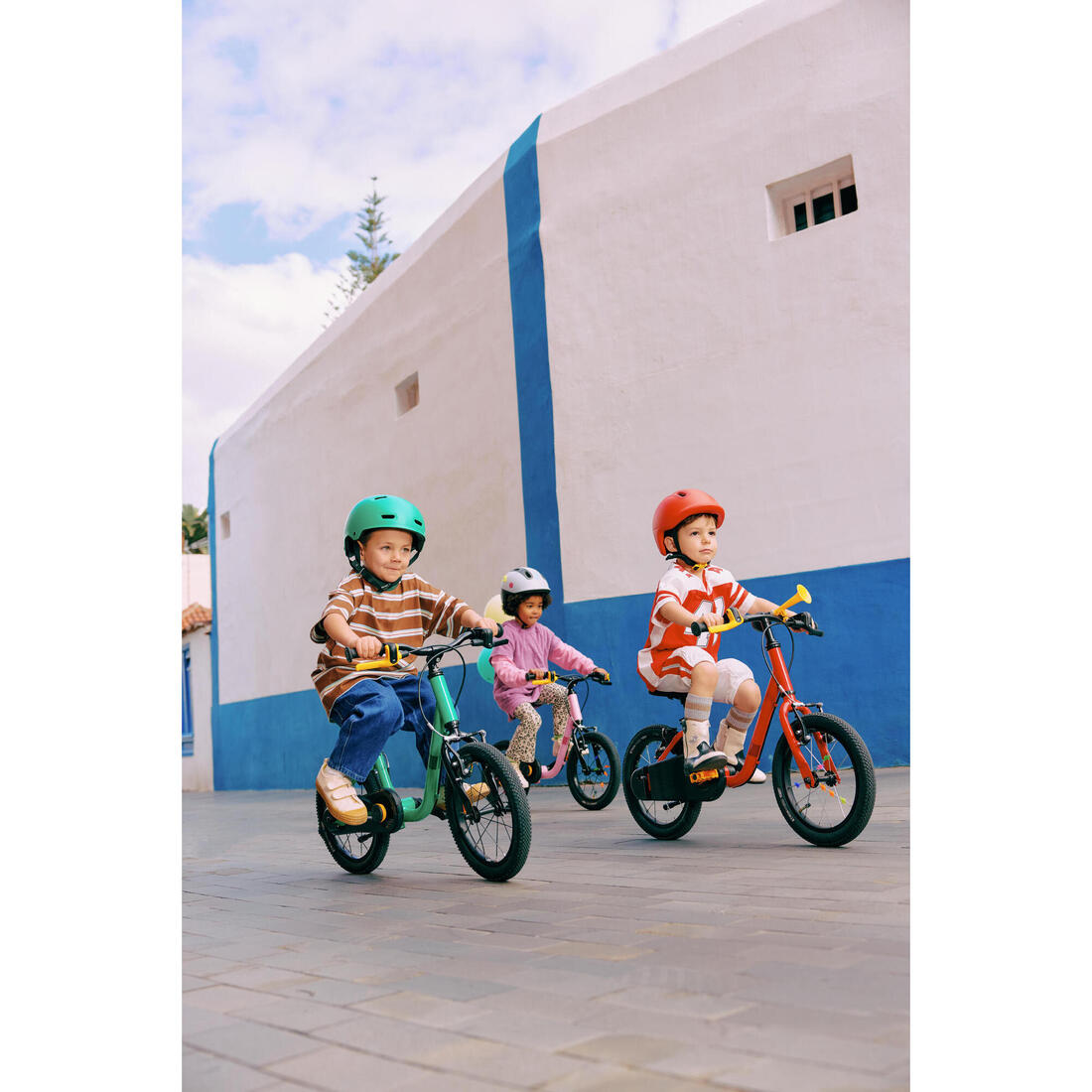 Casque velo bebe et enfant 44-55 cm, play 100 gris