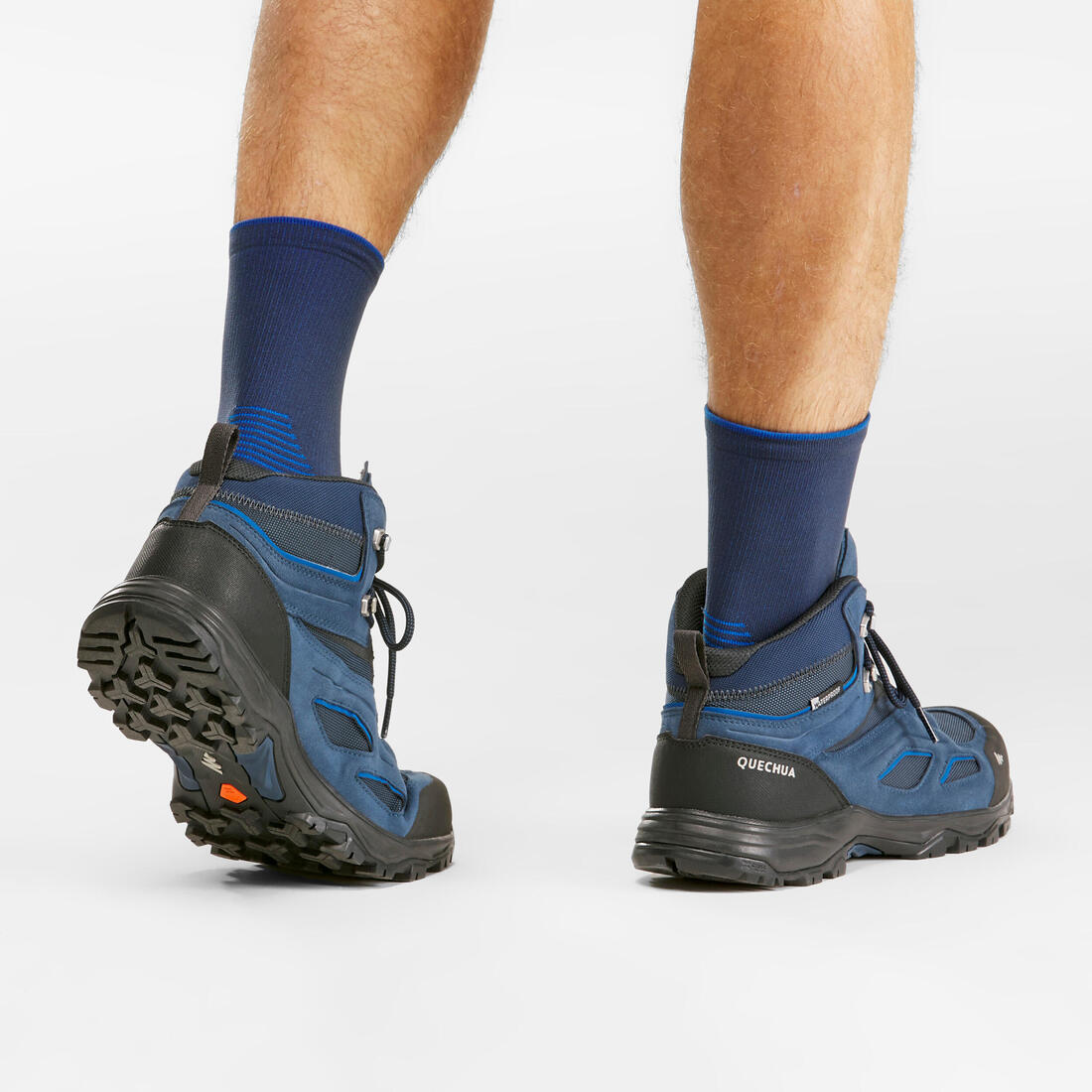 Chaussures imperméables de randonnée montagne - mh100 mid noir homme