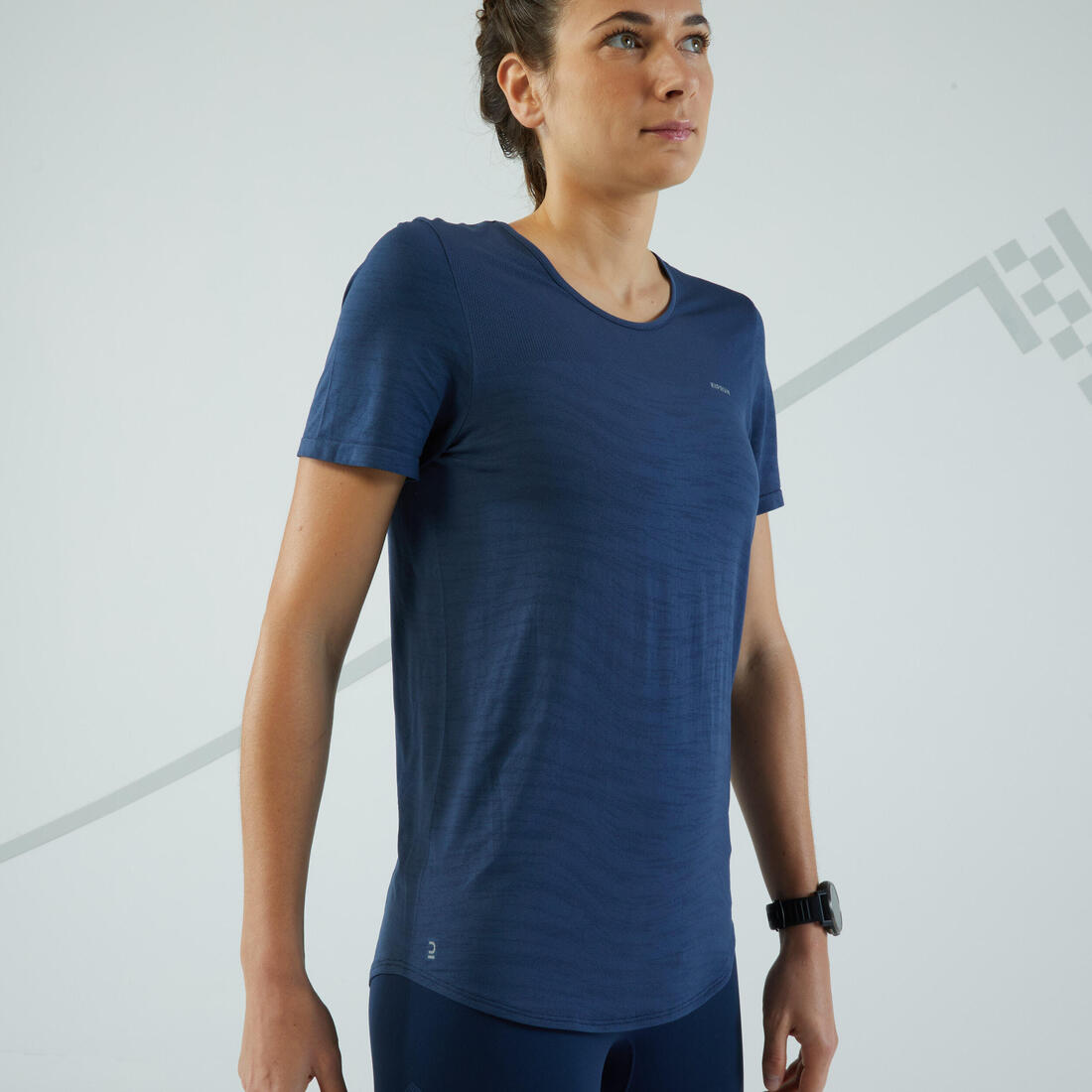 T-shirt running & trail sans couture femme - kiprun run 500 confort