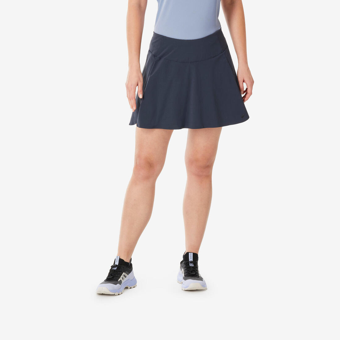 Jupe short de randonnée femme, MH500 – bleu noir