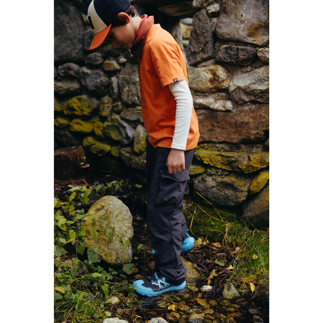 Chaussures de randonnée imperméables enfant du 35 au 38, Crossrock lacets