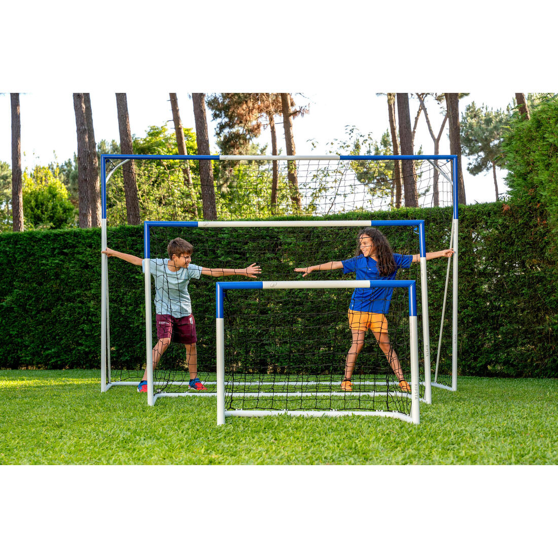 But de football Classique L (300 cm x 200 cm) blanc - Garantie 5 ans