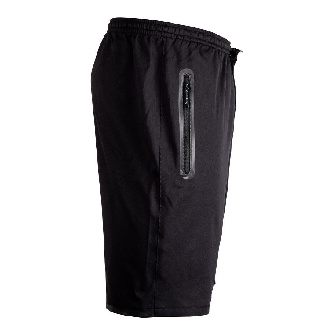 Short de football avec poches zippées adulte VIRALTO ZIP noir et