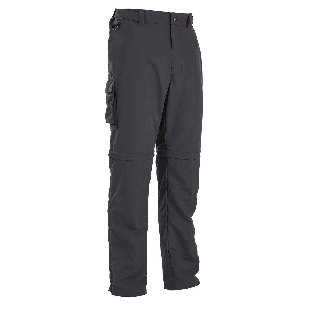 Pantalon de pêche convertible UPF50+ Homme - FT 500 ANTI-UV gris