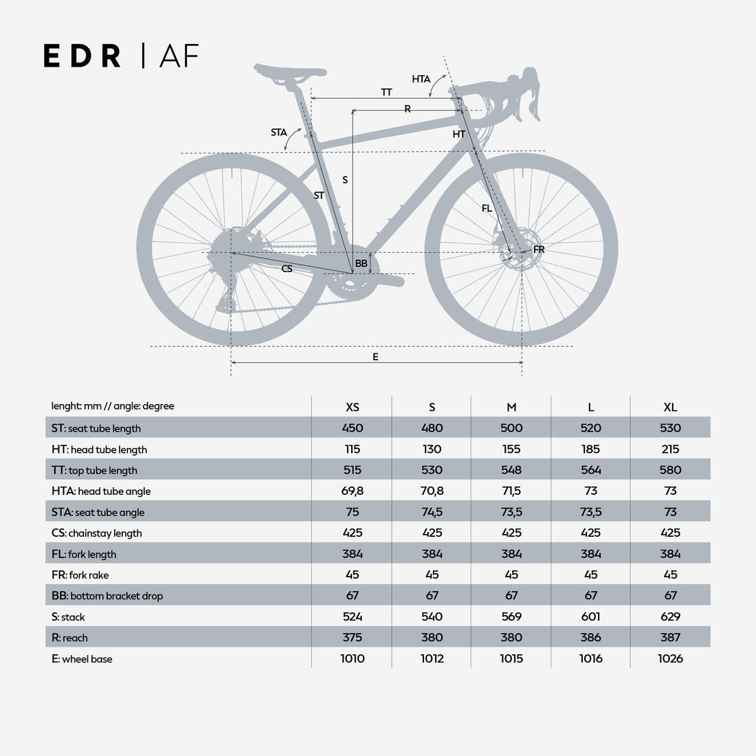 Vélo de route Shimano Claris 2x8v, EDR AF
