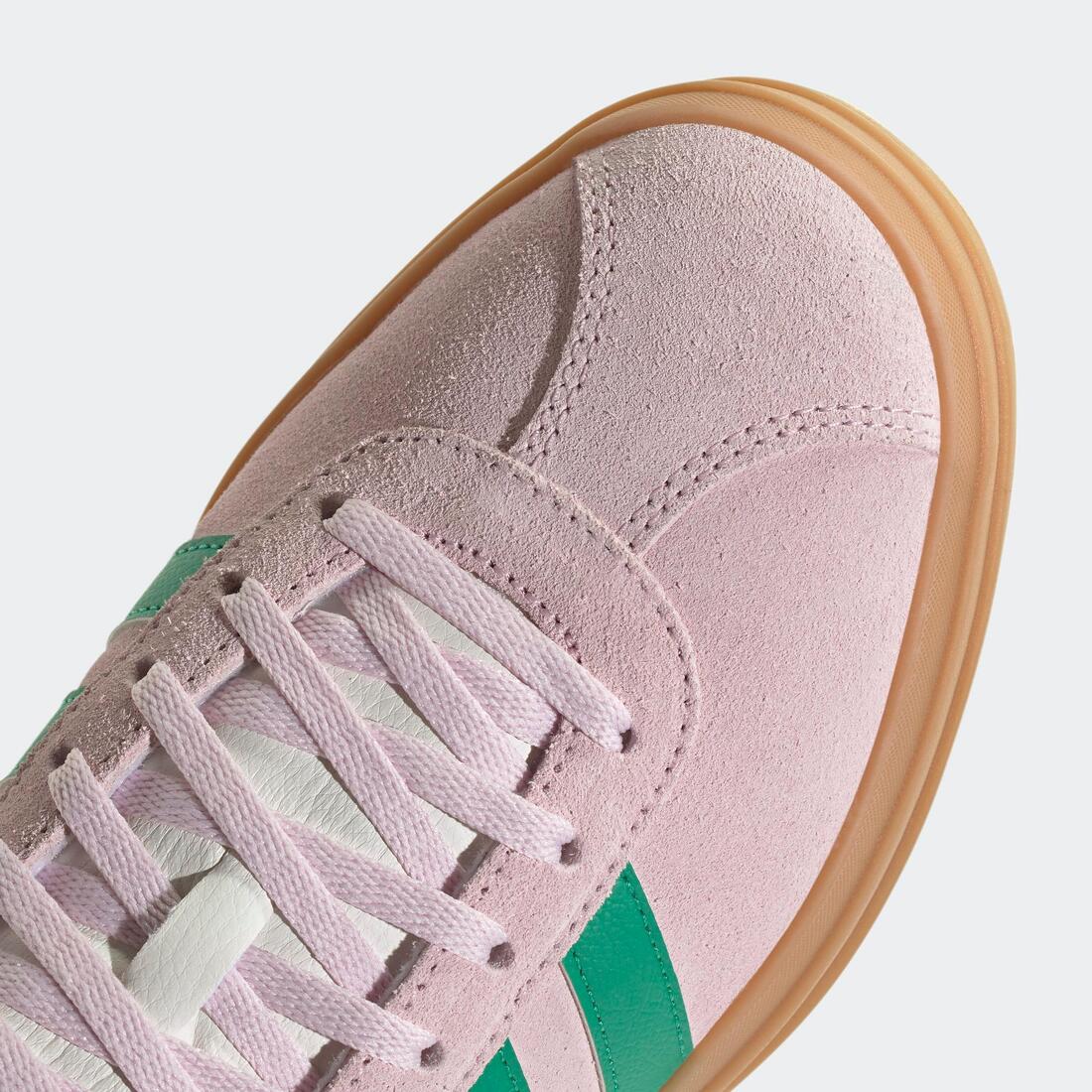 Baskets femme, vl court bold, blanc cassé et bleu gomme