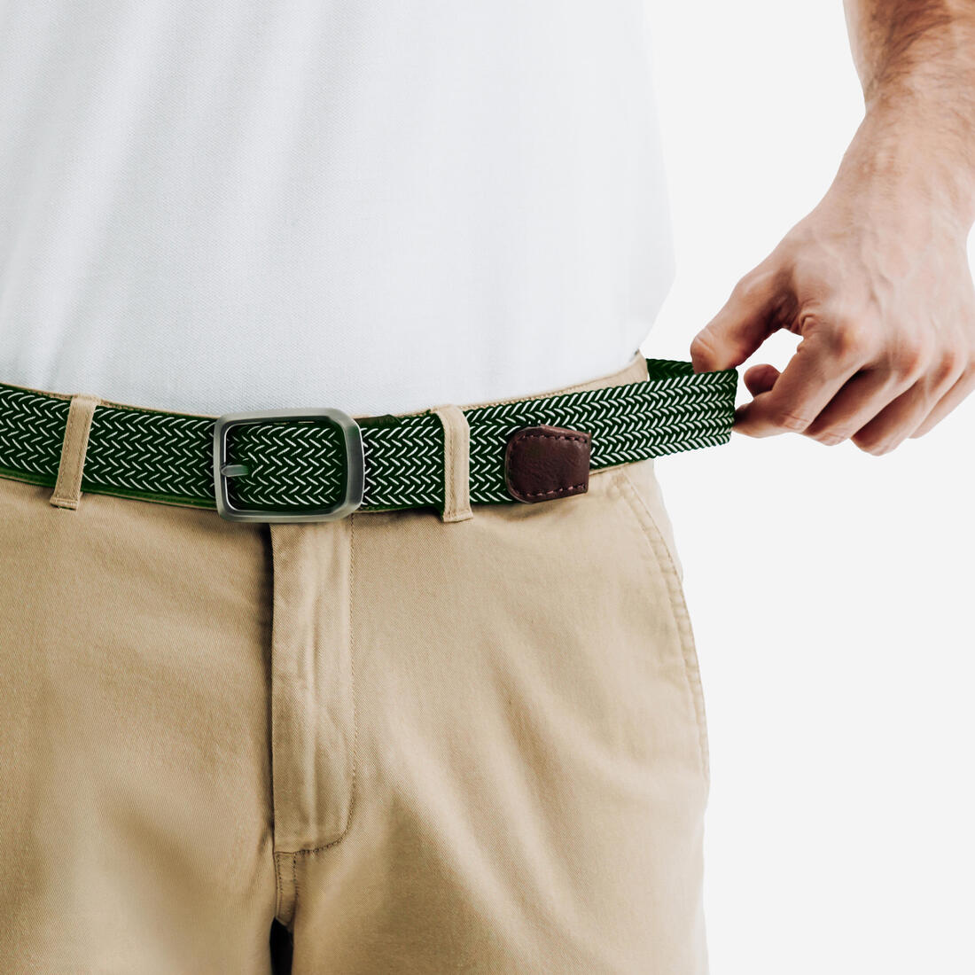 Ceinture golf tressée élastique & extensible