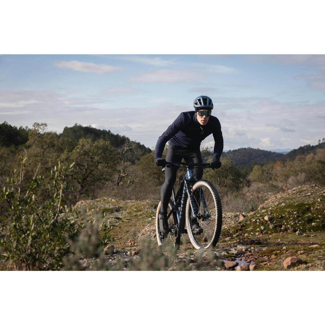 Vélo vtt xc cross country race 700 s bleu - cadre aluminium