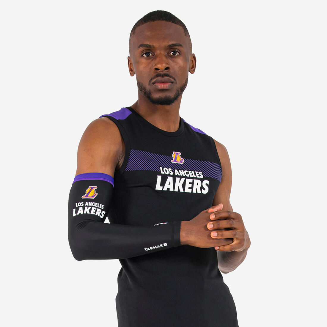Manchon basketball NBA Los Angeles Lakers Adulte - E500 – noir