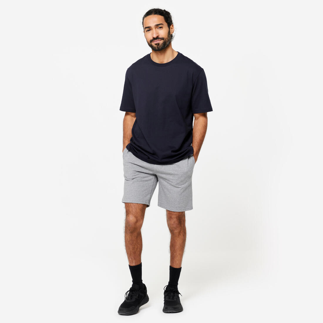 T-shirt fitness homme col rond manches courtes