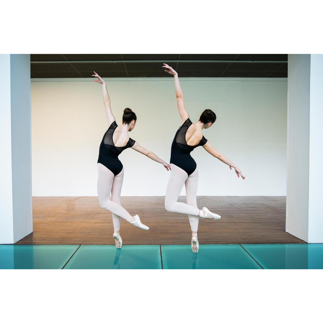 Justaucorps de danse classique manches courtes voile femme et fille
