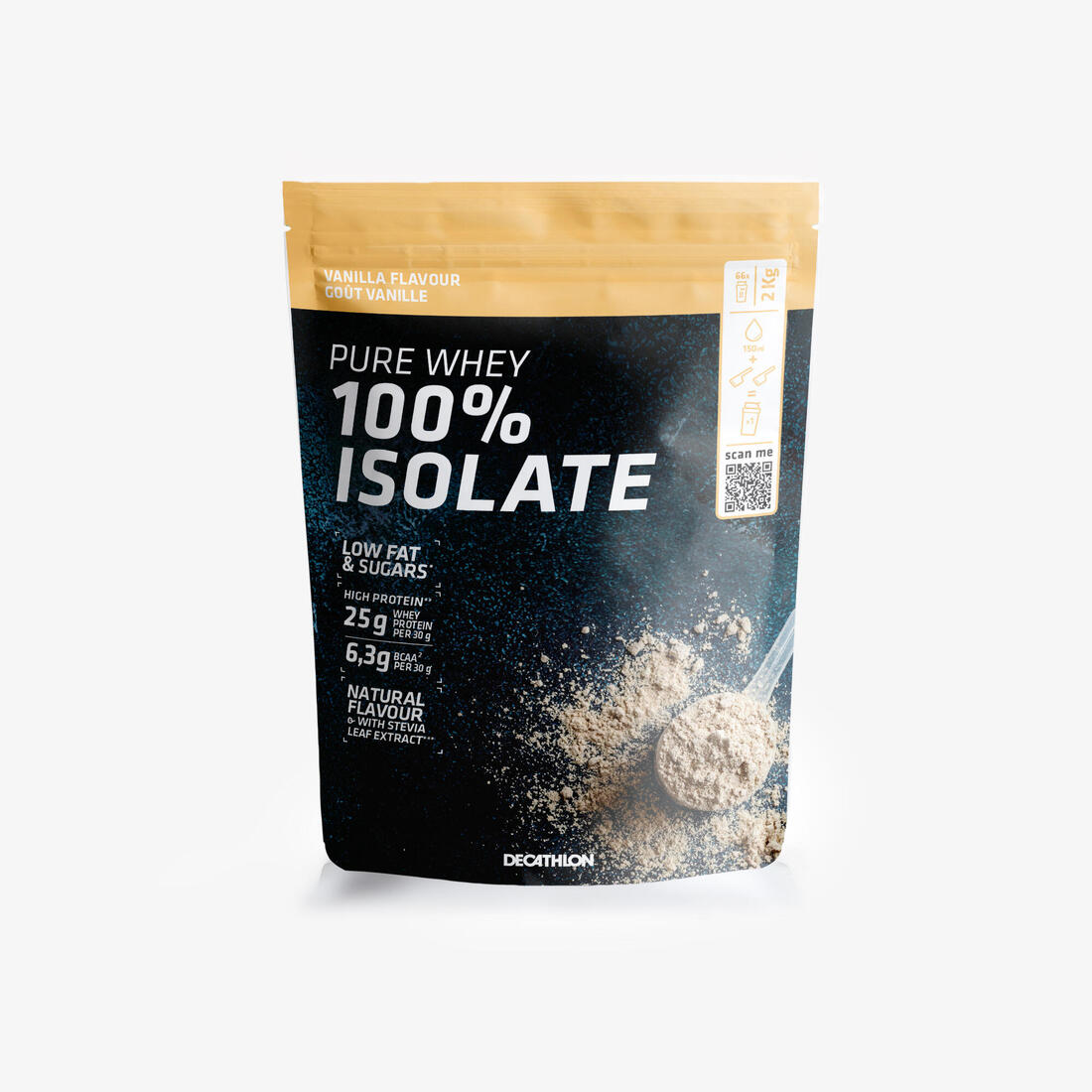 Pure whey 100% isolate goût vanille, 2kg