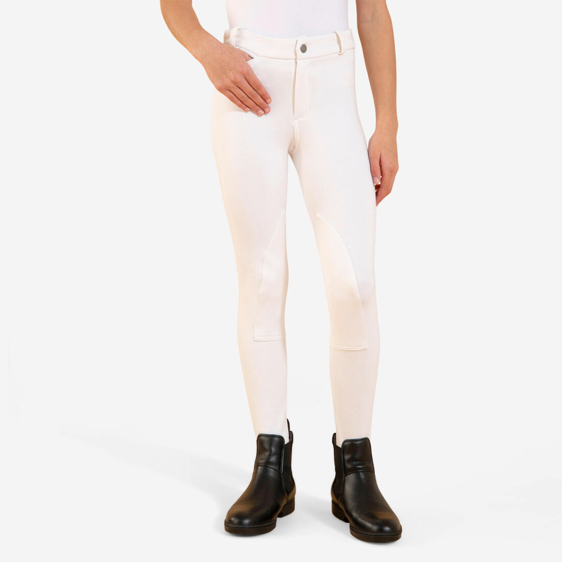 Pantalon concours équitation Enfant - 100 Blanc
