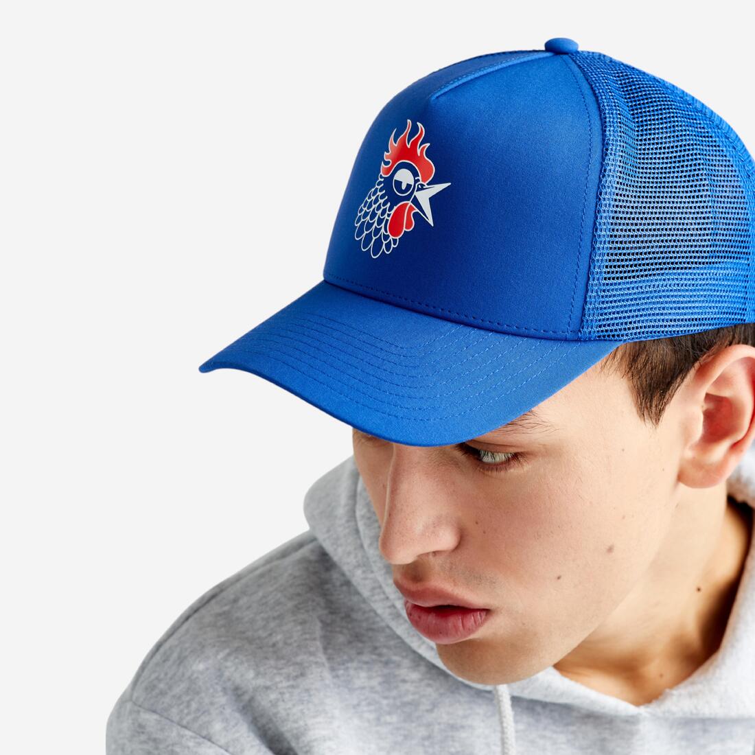 Casquette bleue coq Allez les Bleus mixte