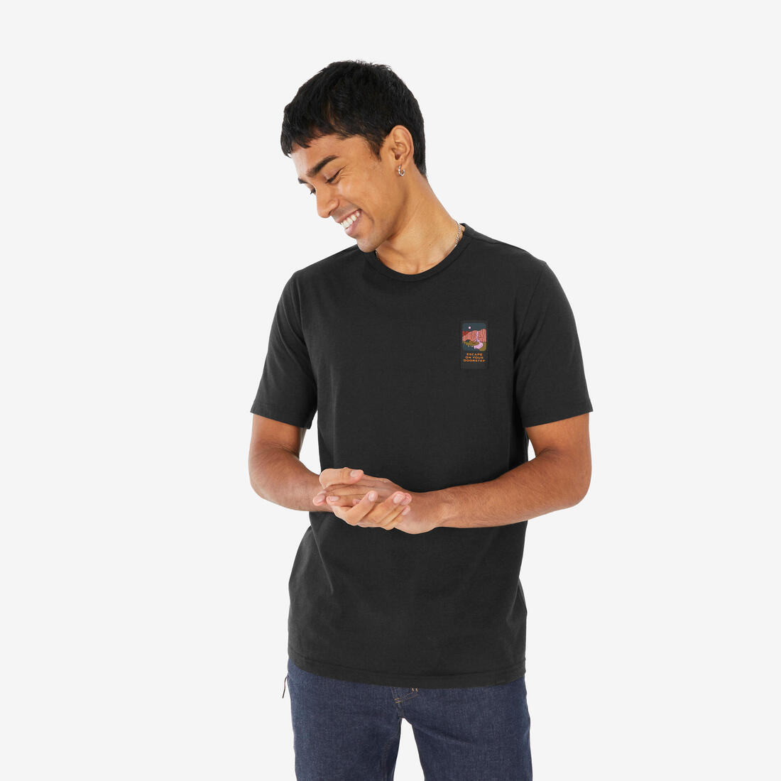 T-shirt de randonnée manches courtes homme, NH100