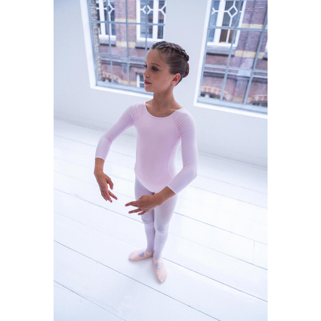Justaucorps danse classique à manches longues fille