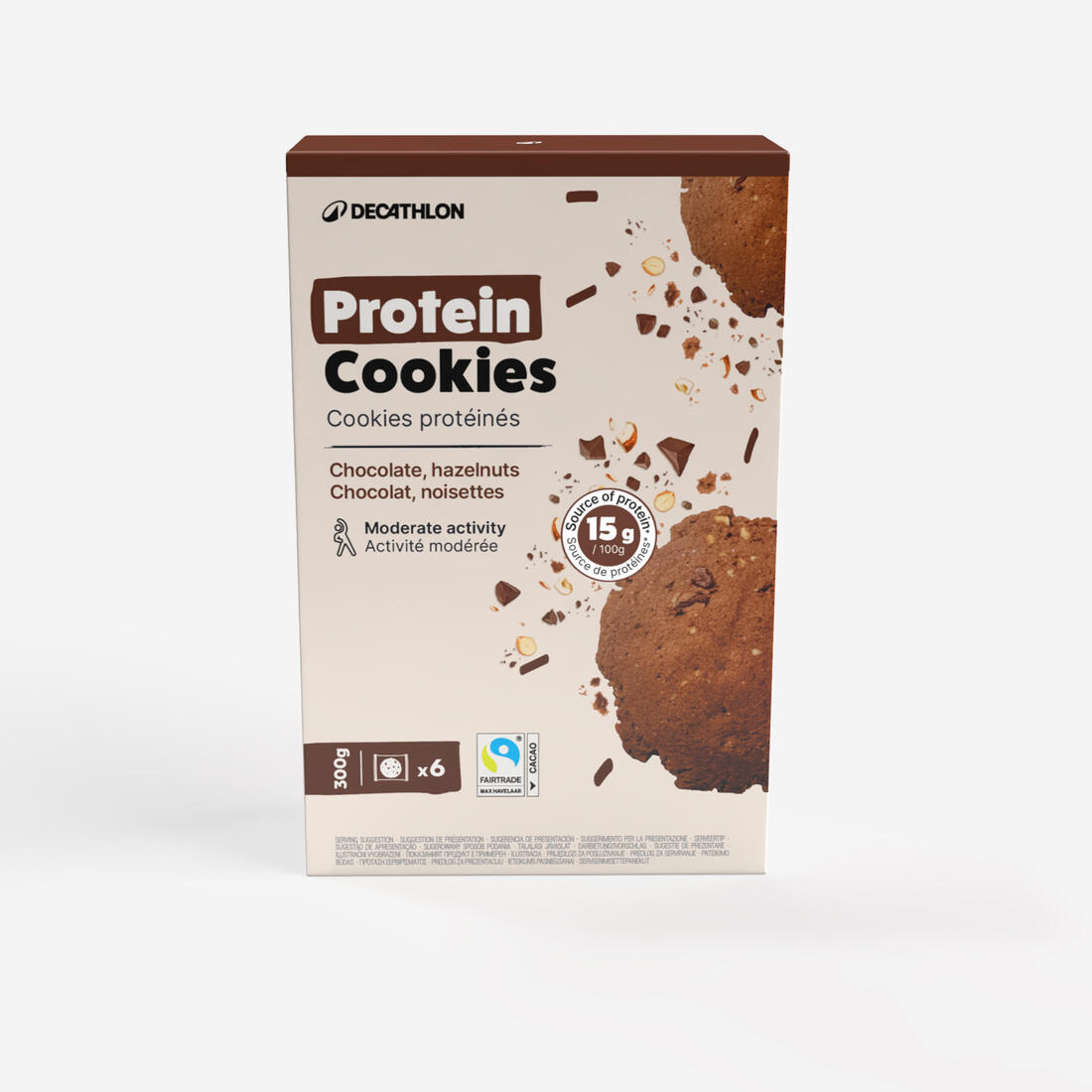 Cookie protéiné bio chocolat noisettes x6