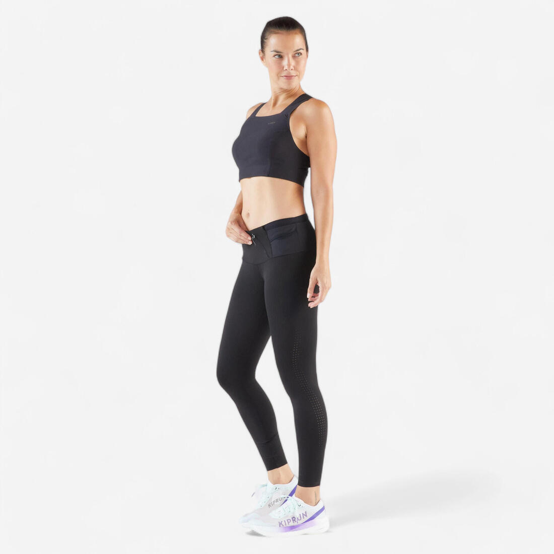 Legging running & trail femme - kiprun run 900 light noir