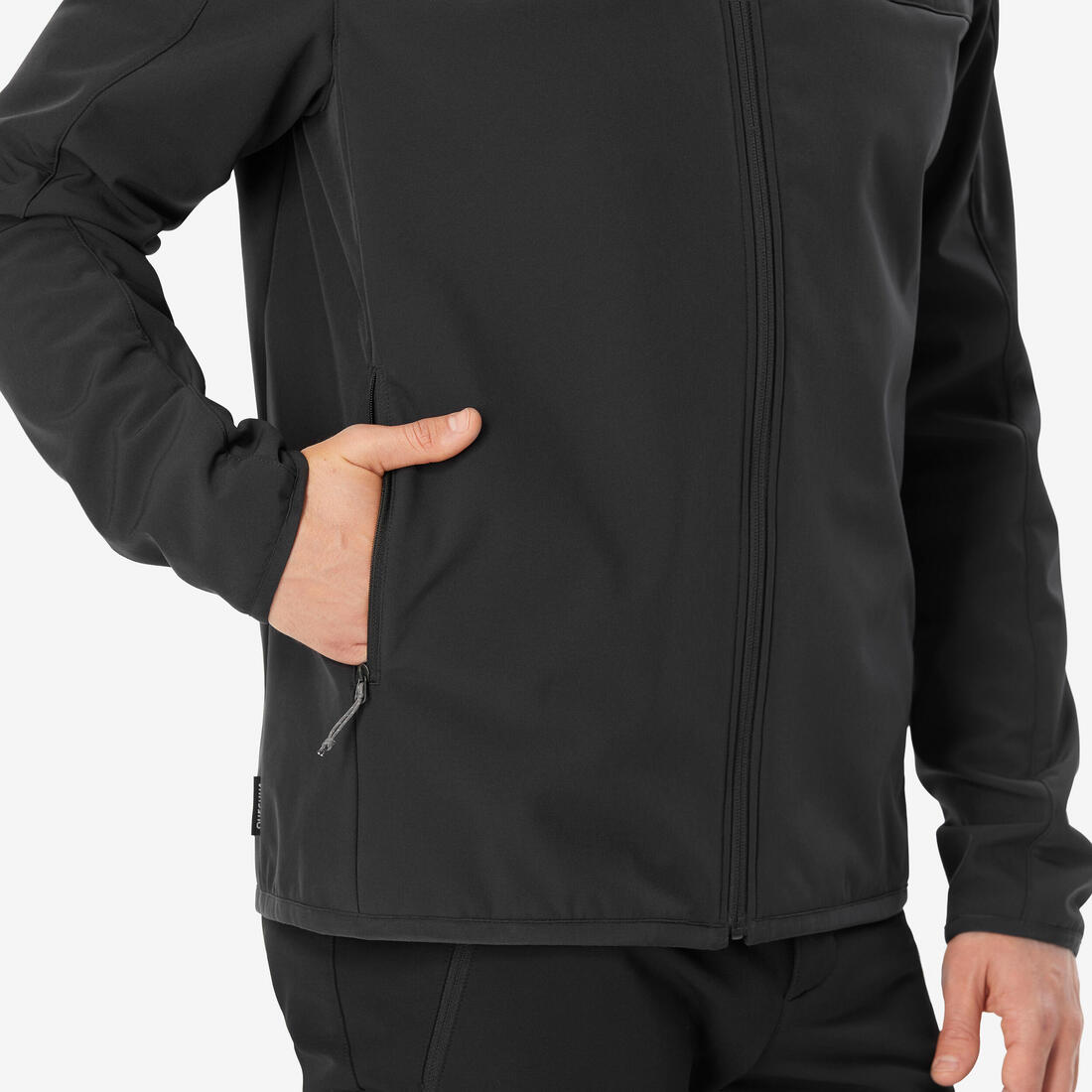 Veste de trek coupe-vent softshell homme MT100 khaki