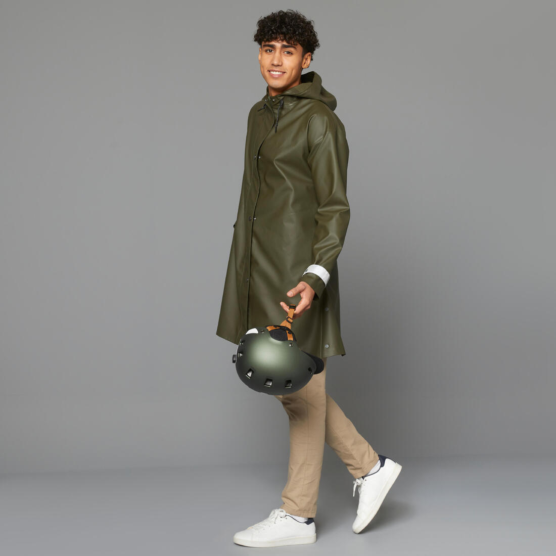 Parka imperméable vélo ville unisexe