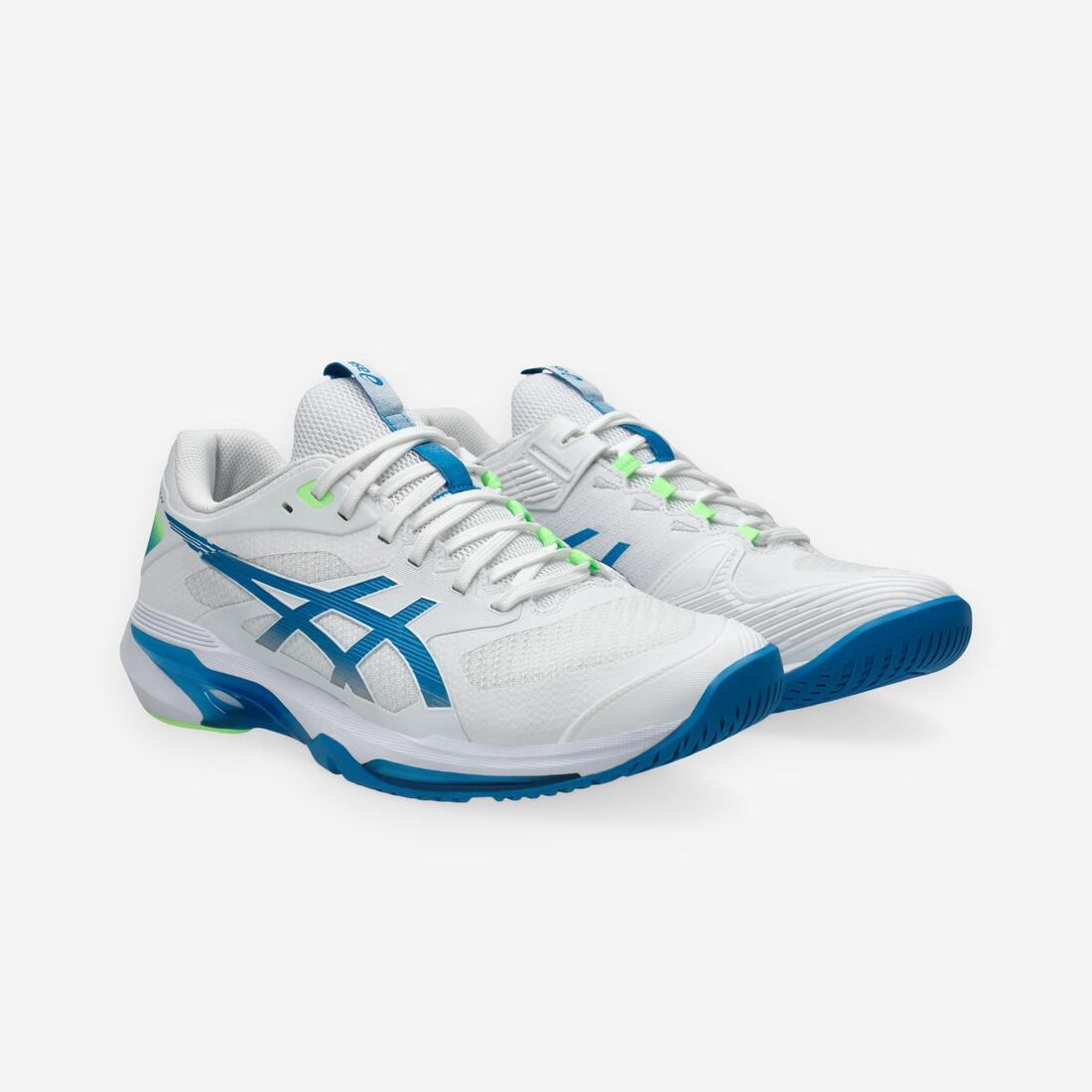 Chaussures de tennis multicourt homme, Solution Speed FF 4 blanc bleu