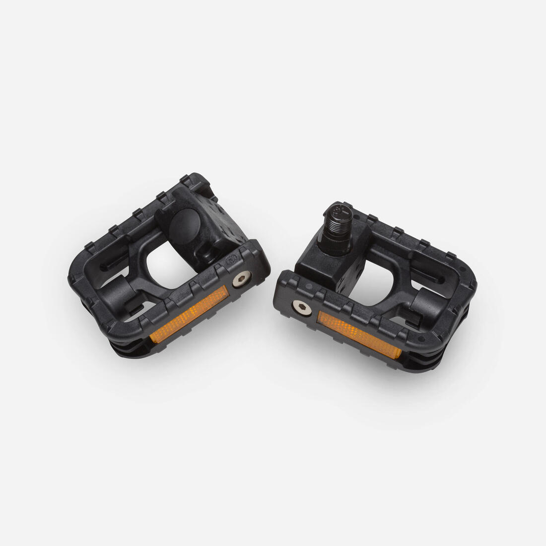 Pédales plates pliantes vélo ville résine noire