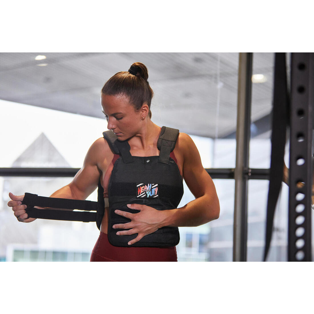 Gilet lesté de musculation ajustable de 6 à 10kg