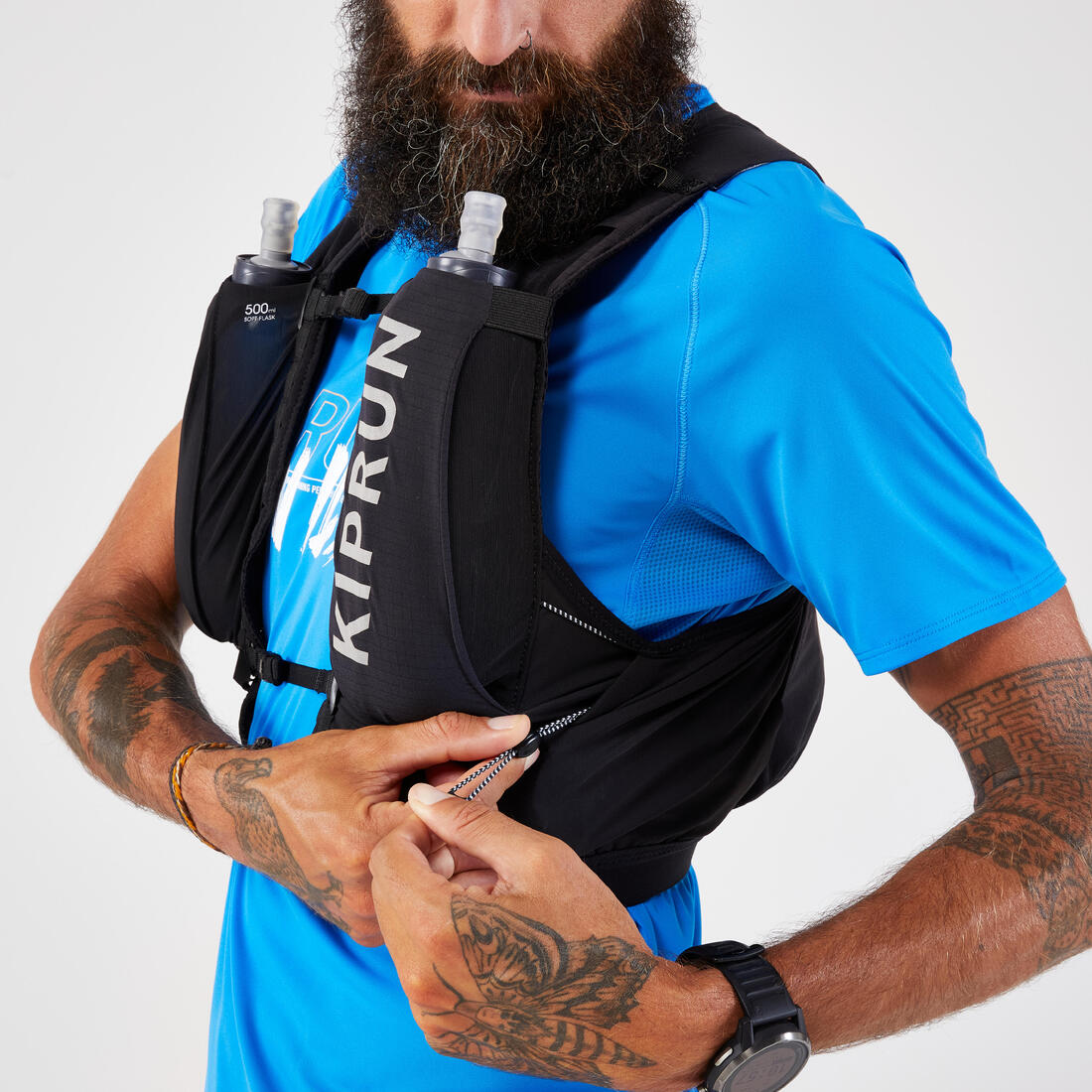 Gilet trail running compétition porte flasques mixte - KIPRUN 900 RACE 5L