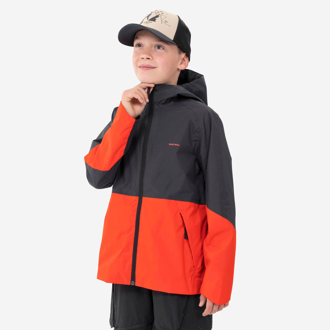 Veste imperméable de randonnée enfant 7-15 ans, MH500 girs