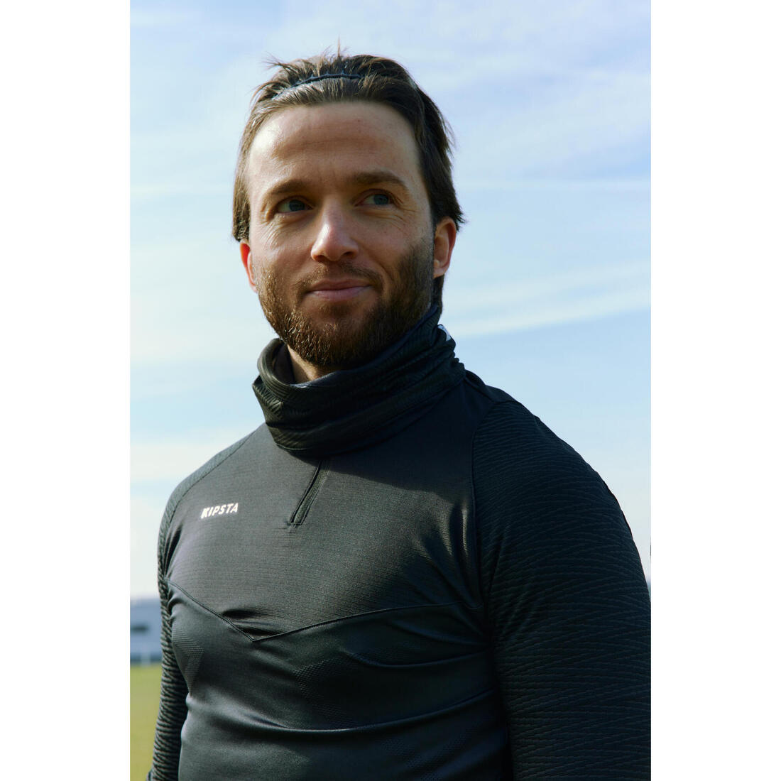 Cache-cou de football respirant Adulte - Kipsta Keepdry Noir
