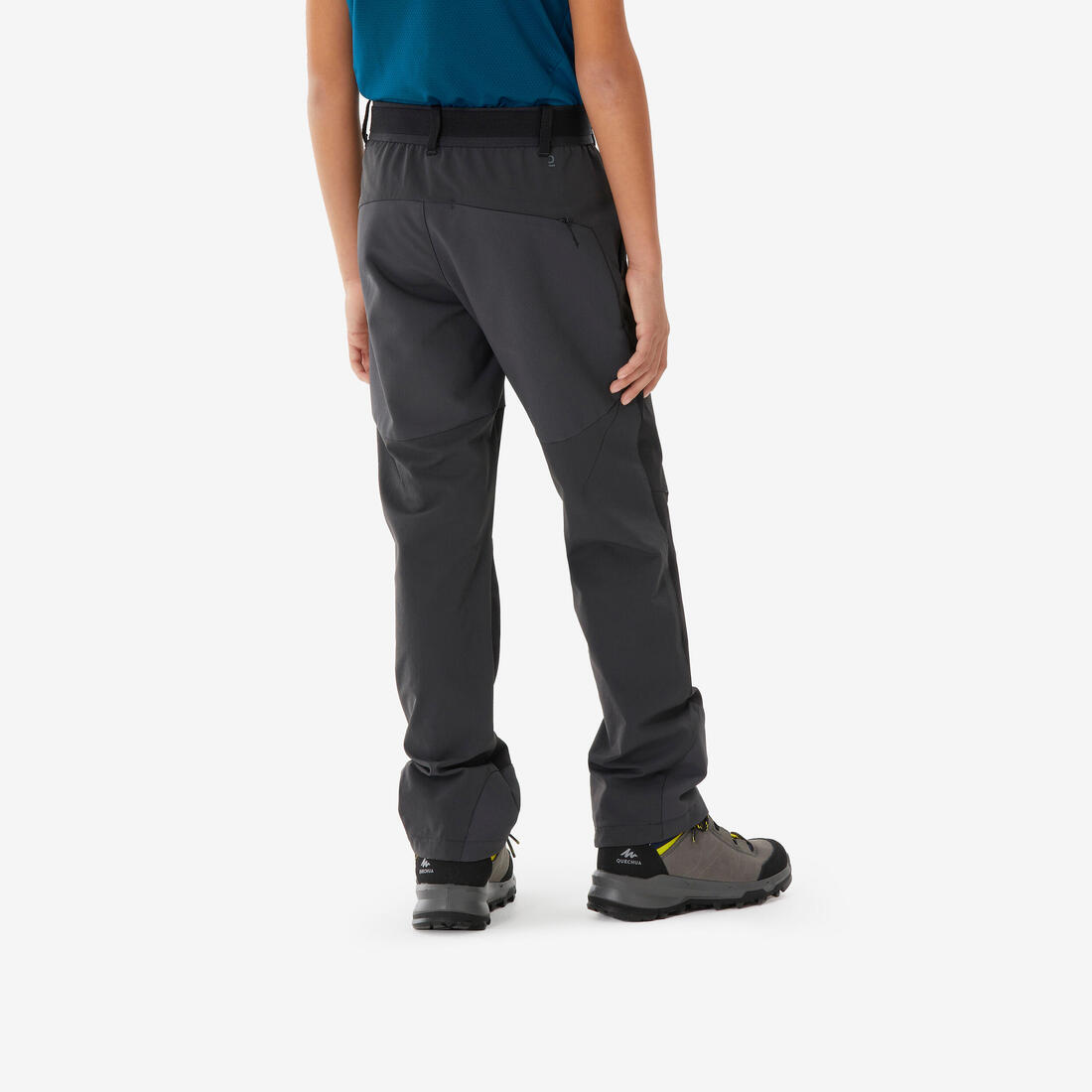 Pantalon de randonnée softshell - mh550 noir - enfant 7-15 ans