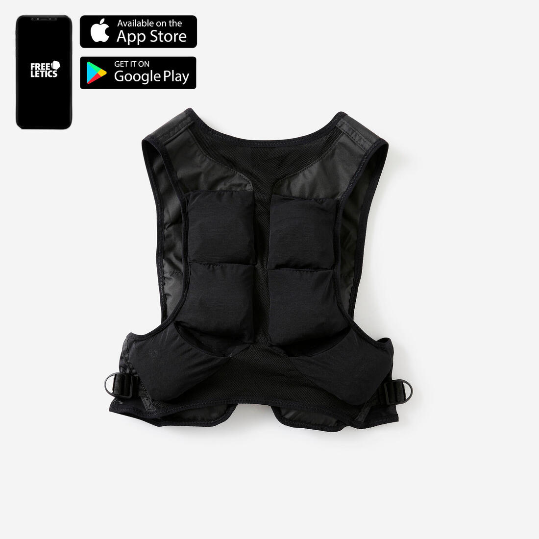 Gilet lesté musculation et cross training lavable - 0 à 5kg