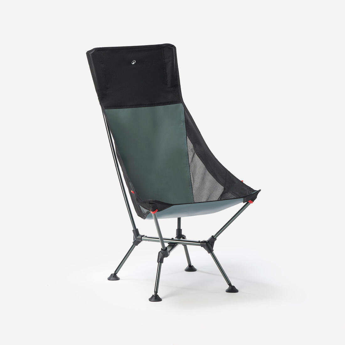 Chaise basse de camping, ultra compacte et avec dossier haut, 900 XL