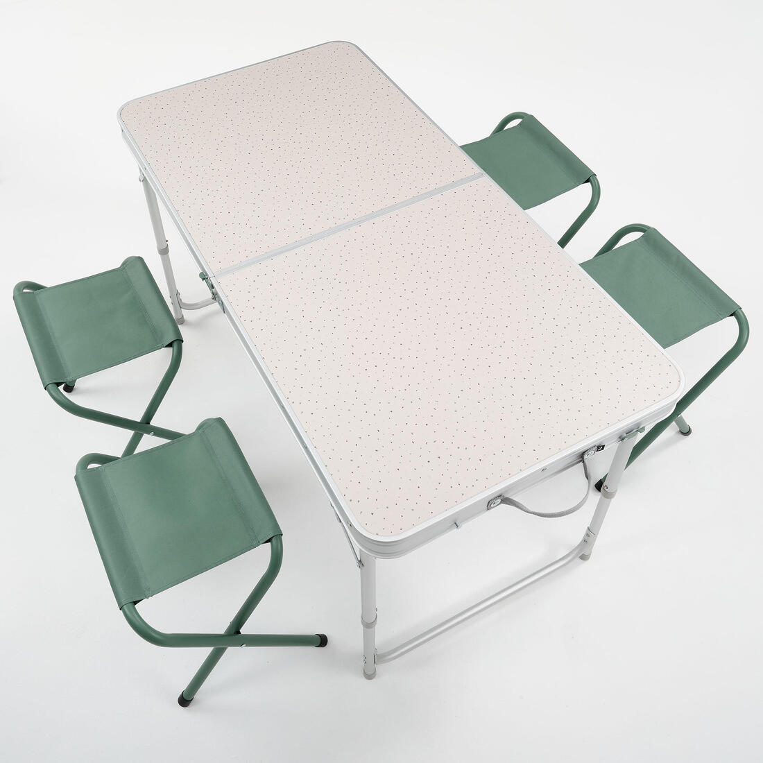 Table de camping pliante, 4 tabourets, 4 à 6 personnes
