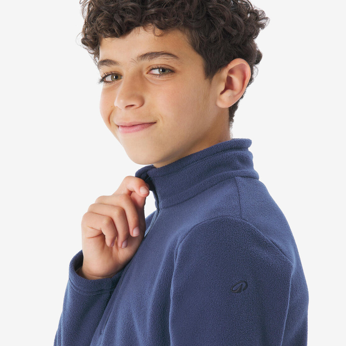 Polaire de randonnée enfant 7-15 ans, MH100 demi zip
