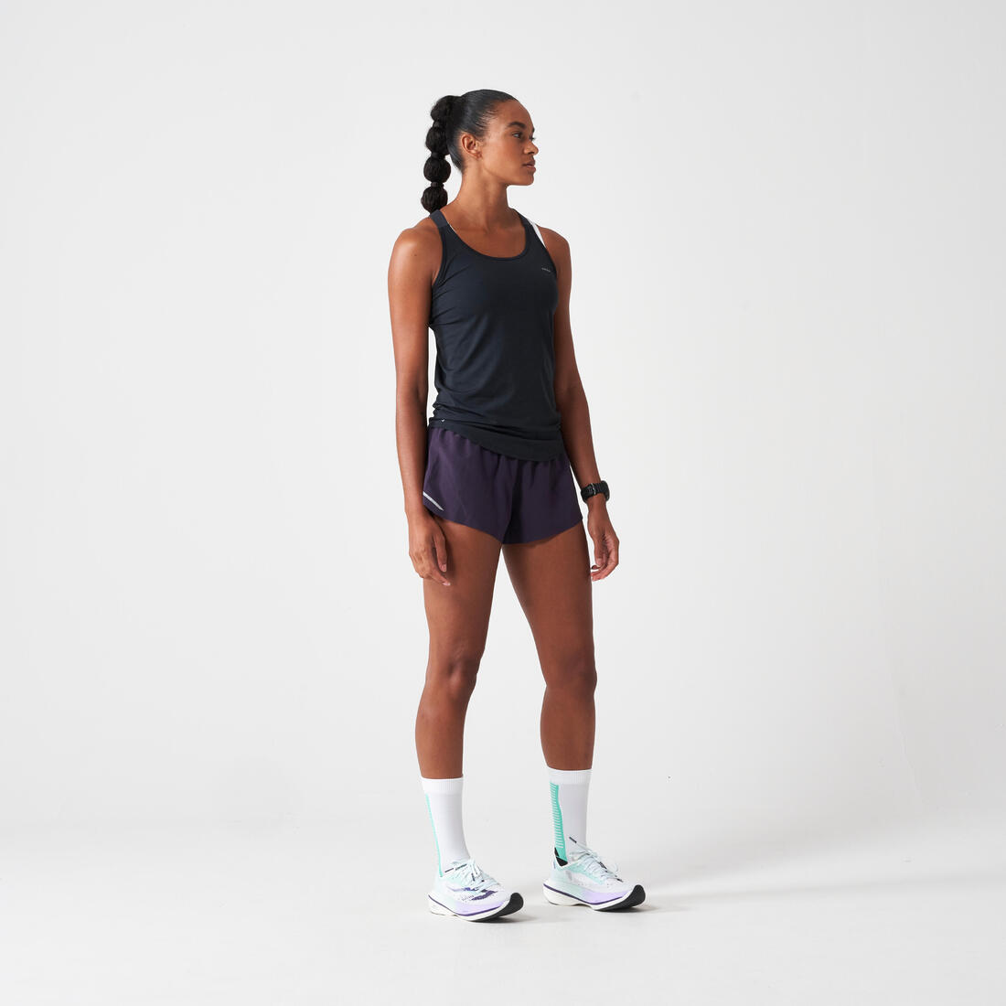 Débardeur running sans couture femme - kiprun run 500 confort lavande