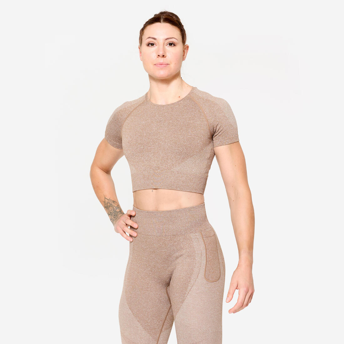 T-shirt Crop top manches courtes Fitness seamless