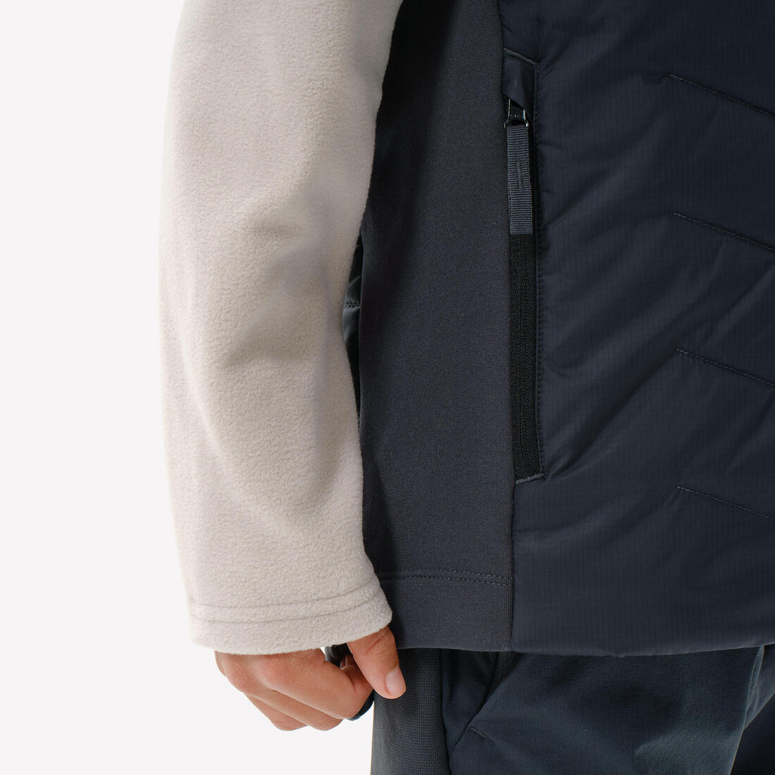 Gilet doudoune de randonnée enfant 7-15 ans, MH500 noir