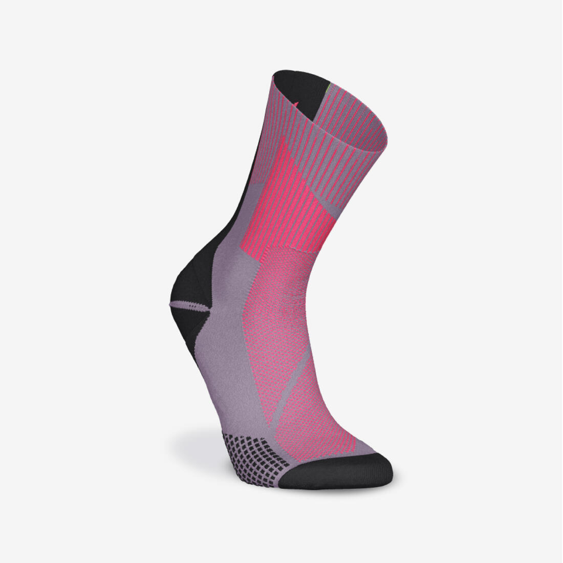 Chaussettes de running KIPRUN run900 épaisses mi-mollet oranges + graf