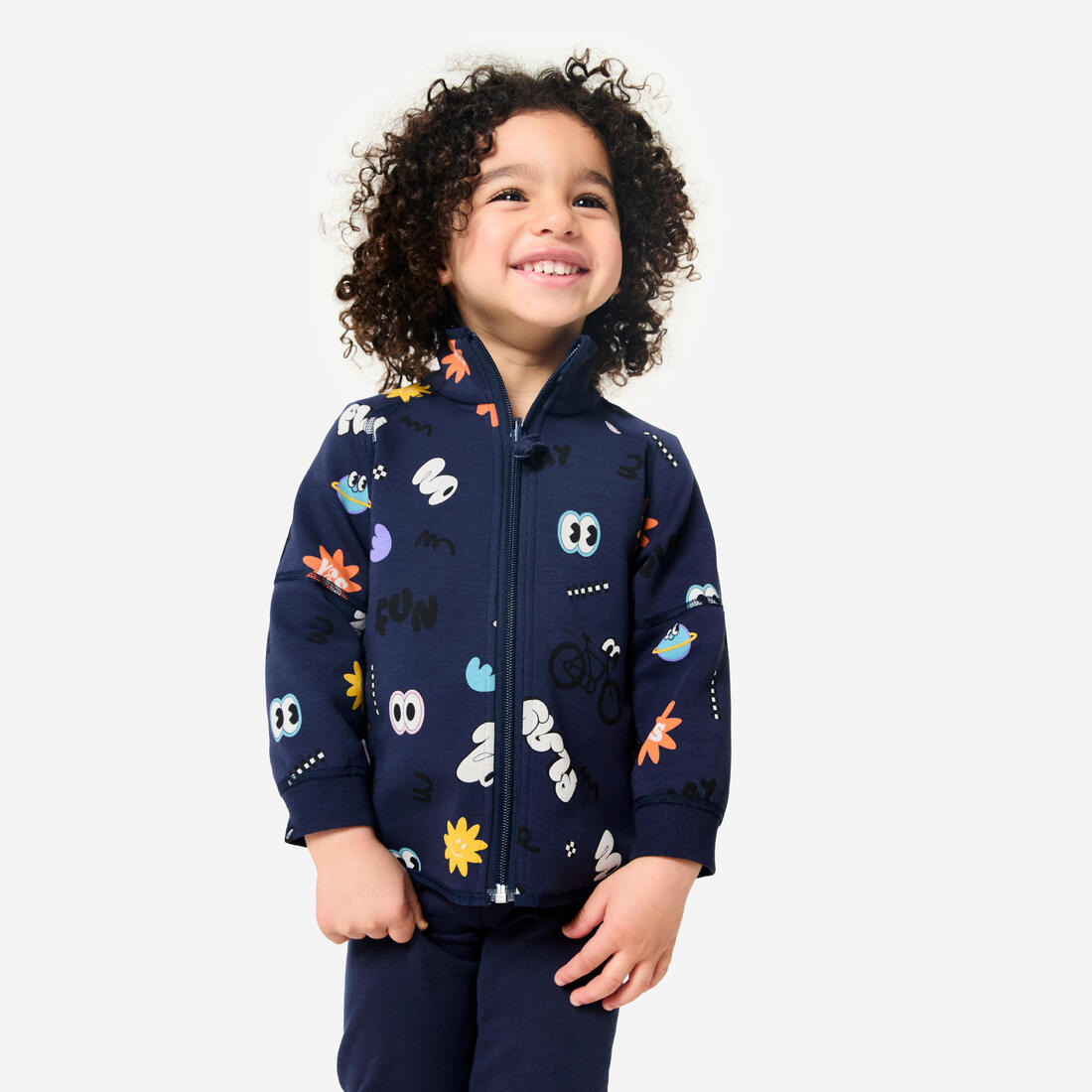 Veste zippée réversible enfant mixte, Imprimé