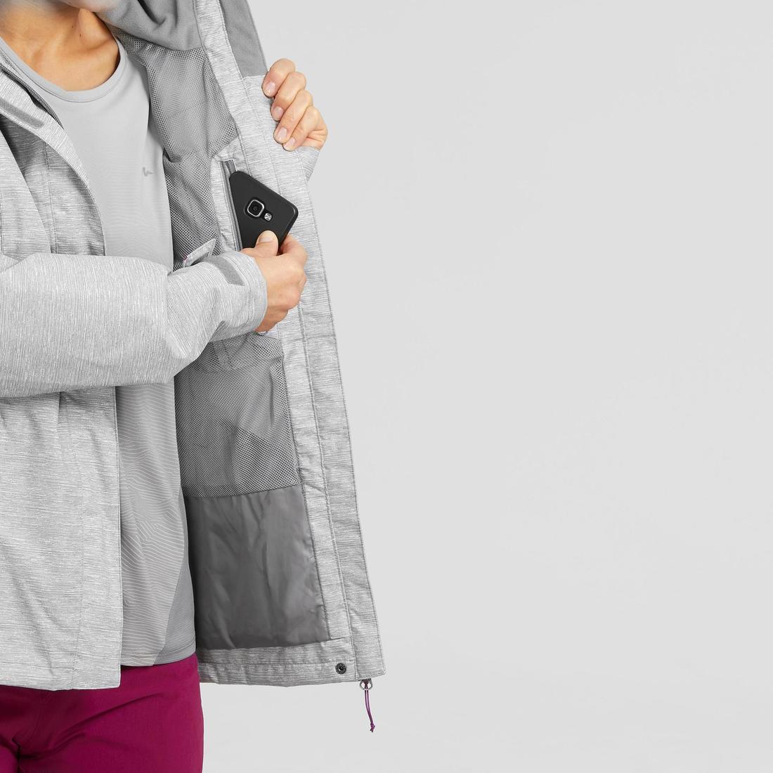 Veste de randonnée imperméable femme, MH100