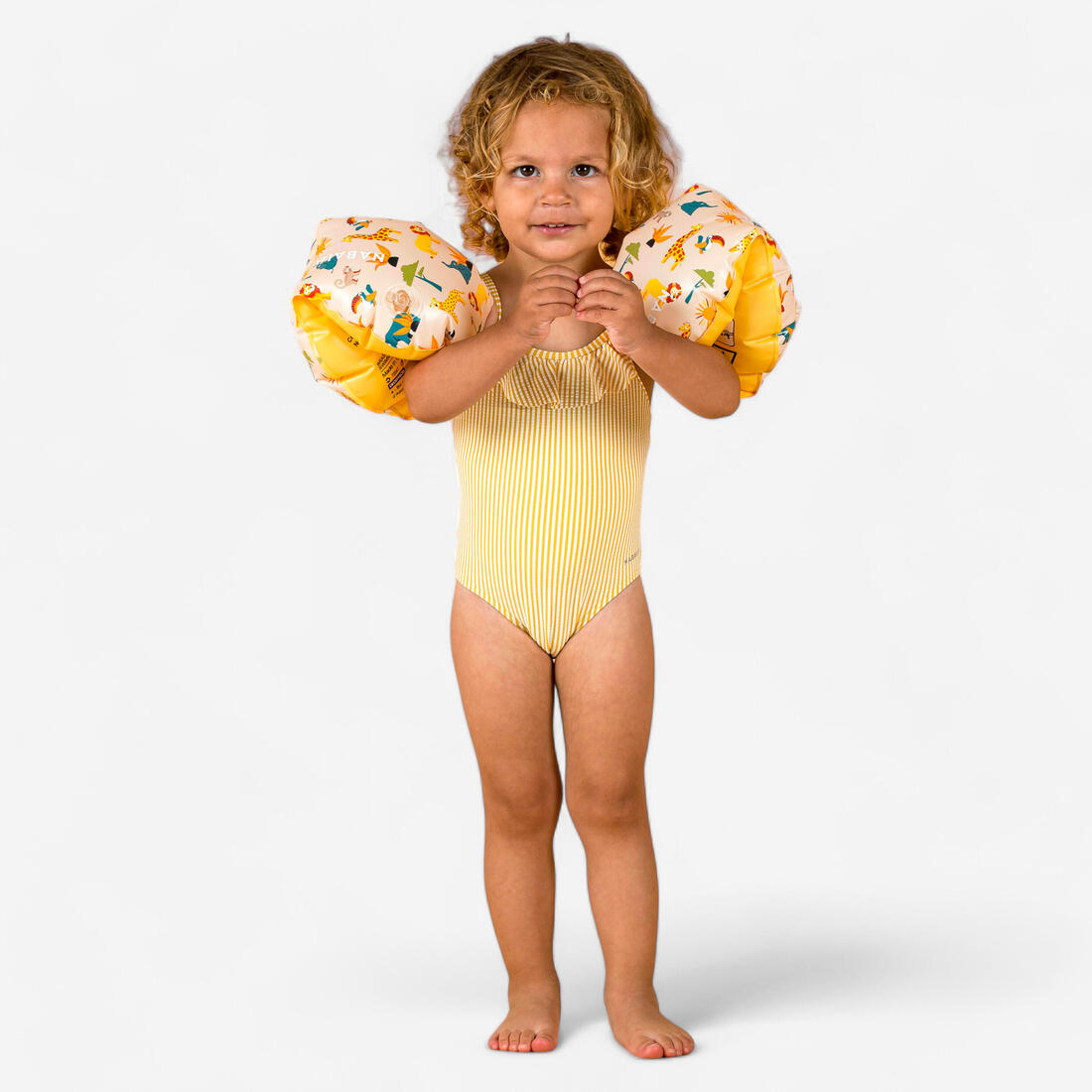 Maillot de bain bébé fille une pièce imprimé avec des volants